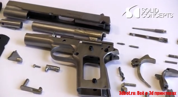3d модель пистолета из металла