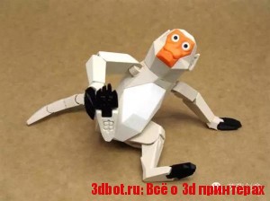 На 3D принтере напечатали игрушечную обезьяну  