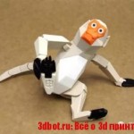 На 3D принтере напечатали игрушечную обезьяну