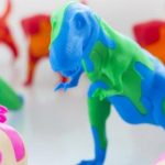 3D-печатный тренажер-динозавр для  слабовидящих детей